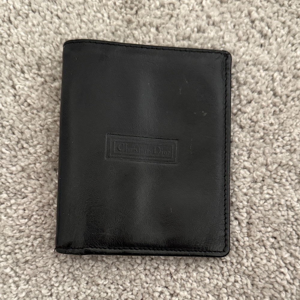 Dior Elegant Black Leather Card Holder